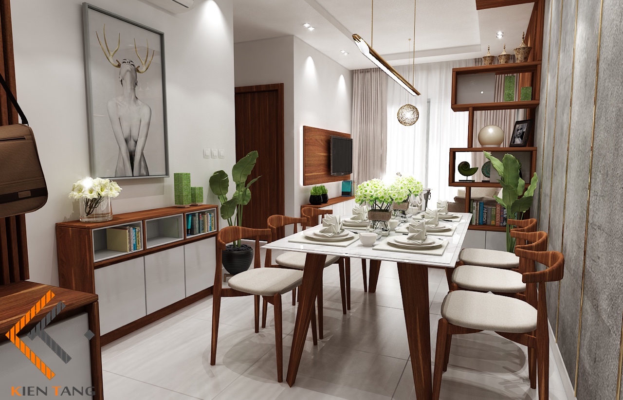 Nội thất căn hộ Him Lam Phú An, nội thất Kiến Tầng