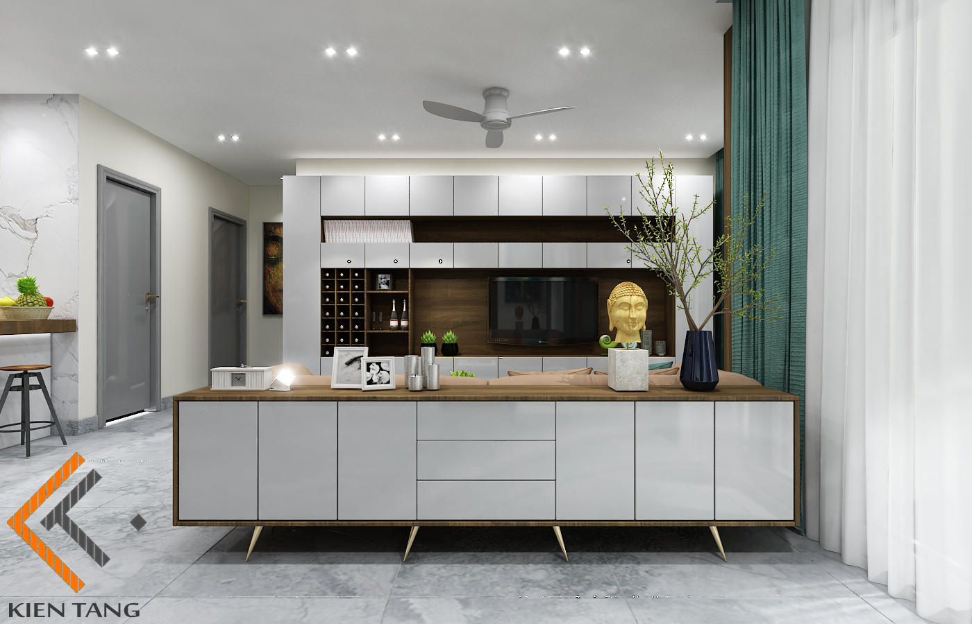 Nội thất căn hộ The Rich Star, nội thất Kiến Tầng