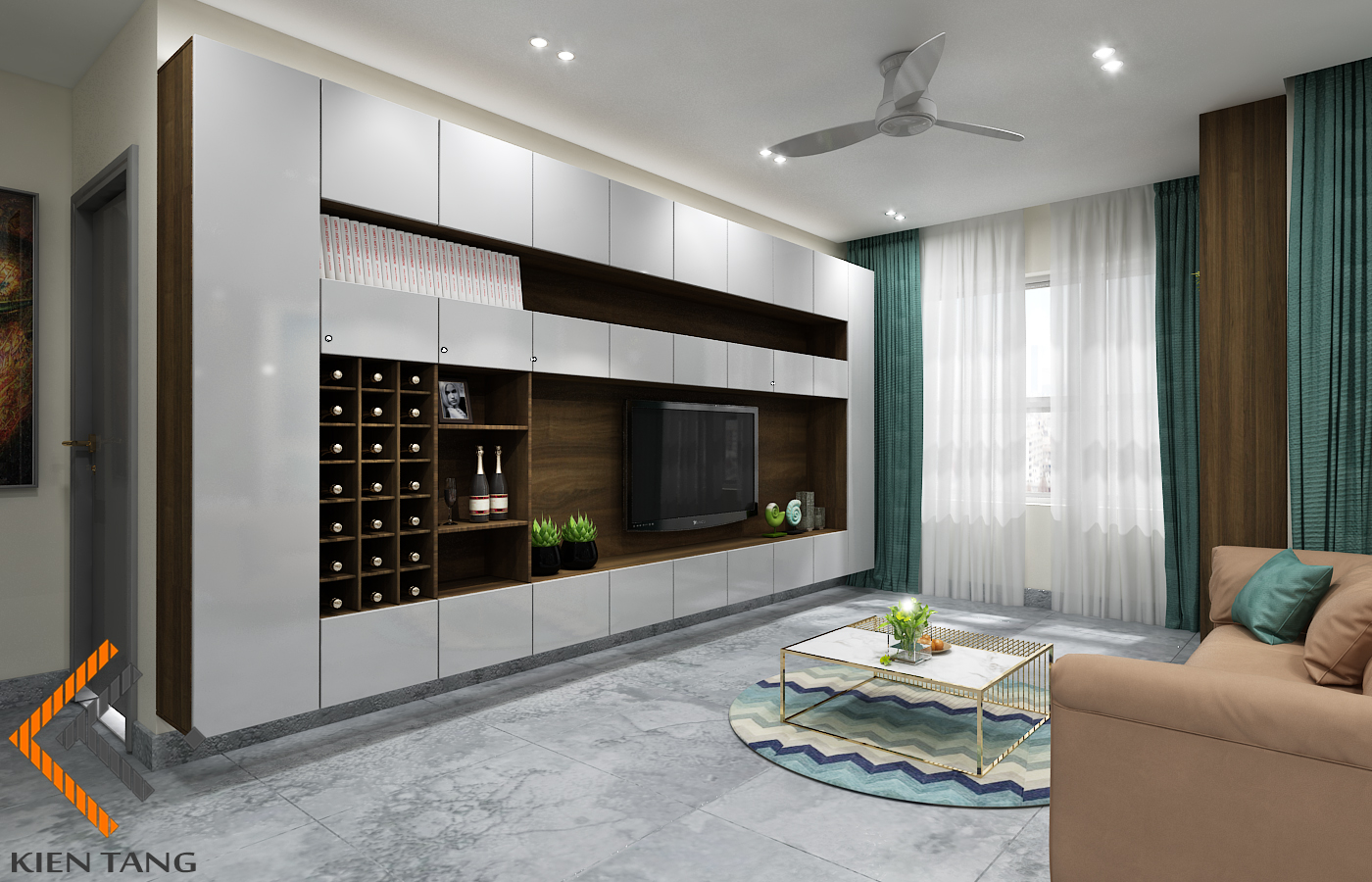 Nội thất căn hộ The Rich Star, nội thất Kiến Tầng