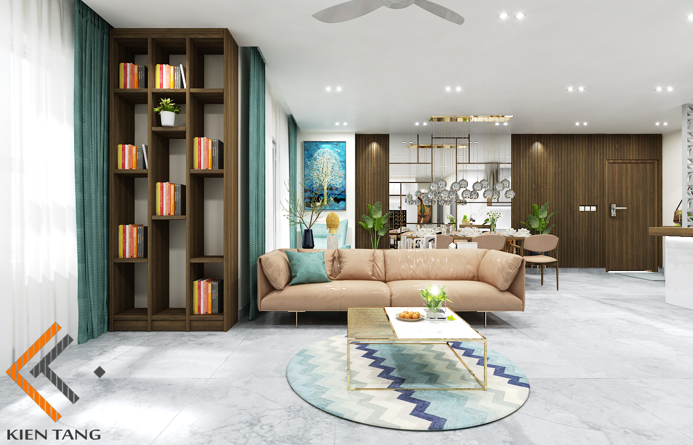 Nội thất căn hộ The Rich Star, nội thất Kiến Tầng